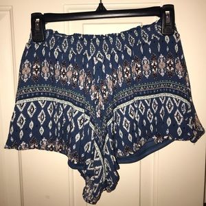 Altar’d State Blue Pattern Soft Shorts